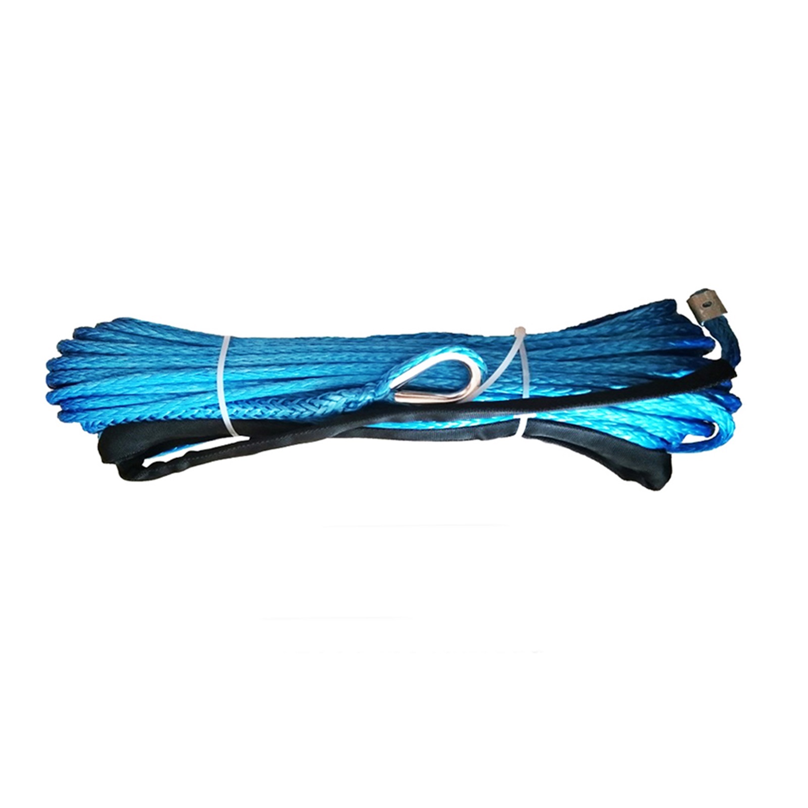 8mm X 40m Synthetic Winch Line Cable Rope With Black Protecing Sleeve For ATV UTV